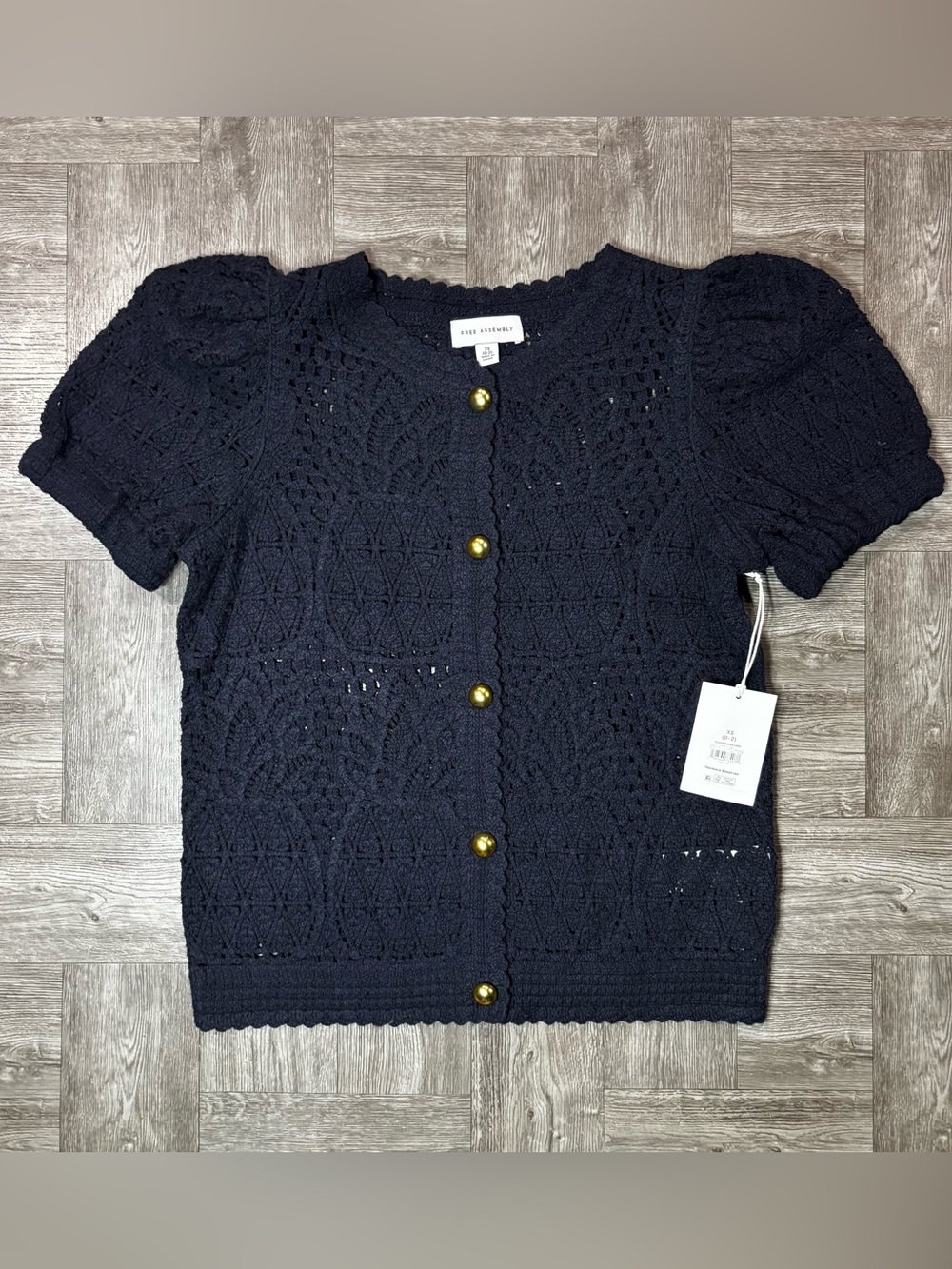 Free Assembly SS Pineapple Cardi Size XS (0-2)